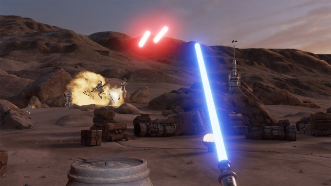 star wars prövningar av Tatooine virtuell verklighet htc vive vr ljussabel