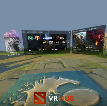 VR Hub för Dotas 2
