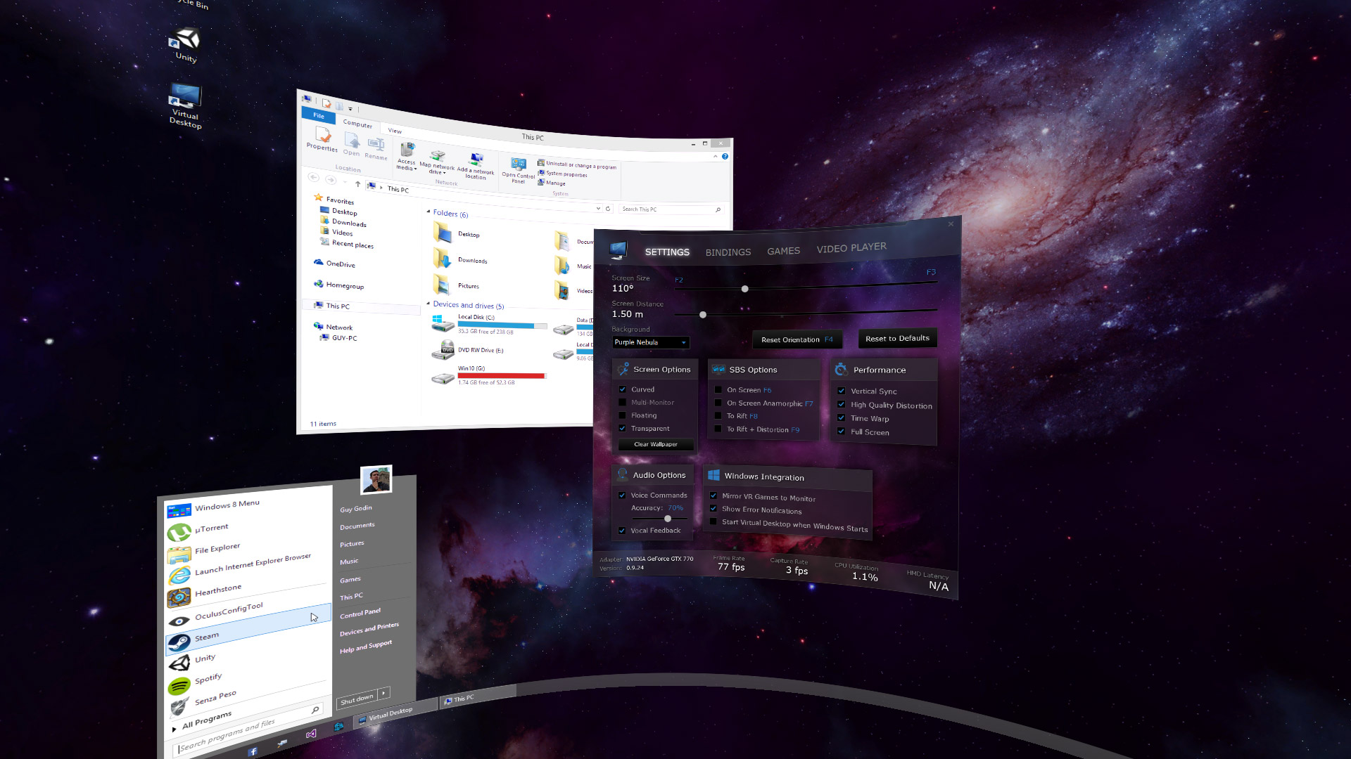 The Latest Version of 'Virtual Desktop' Here, The App That Makes Your Entire Windows Computer Oculus Rift-capable