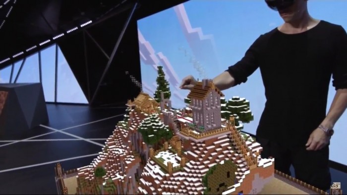 table top hololens minecraft