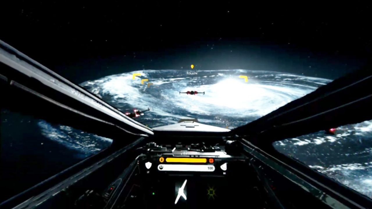 Star Wars Battlefront X Wing VR Mission Gameplay Video on PSVR