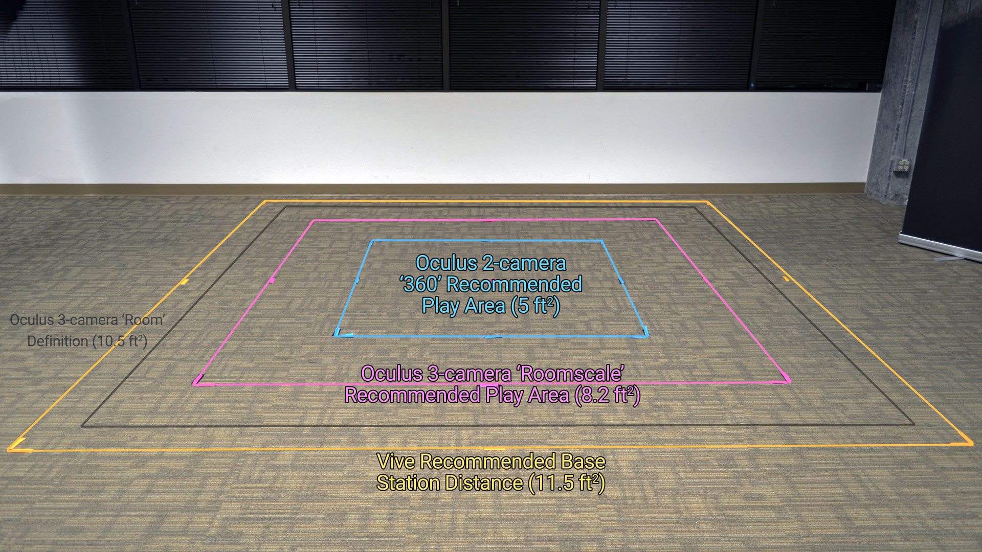 Oculus rift s room on sale size
