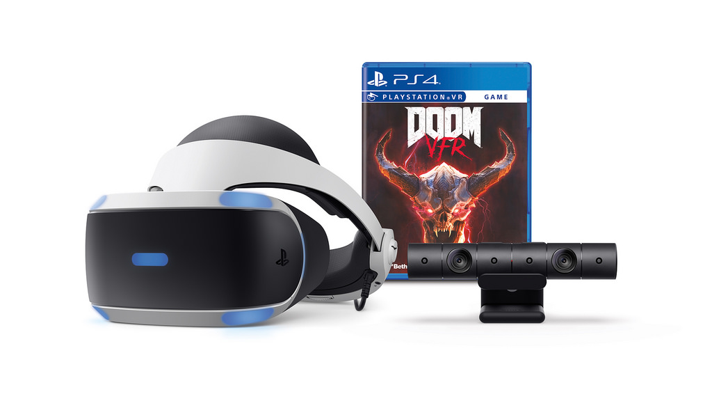 PS4 Shooter Bundle (5 Items): VR Headset CUH-ZRV1, Farpoint Aim Controller  Bundle, PSVR Doom Game, Playstation Camera, and 2 Move Motion Controllers