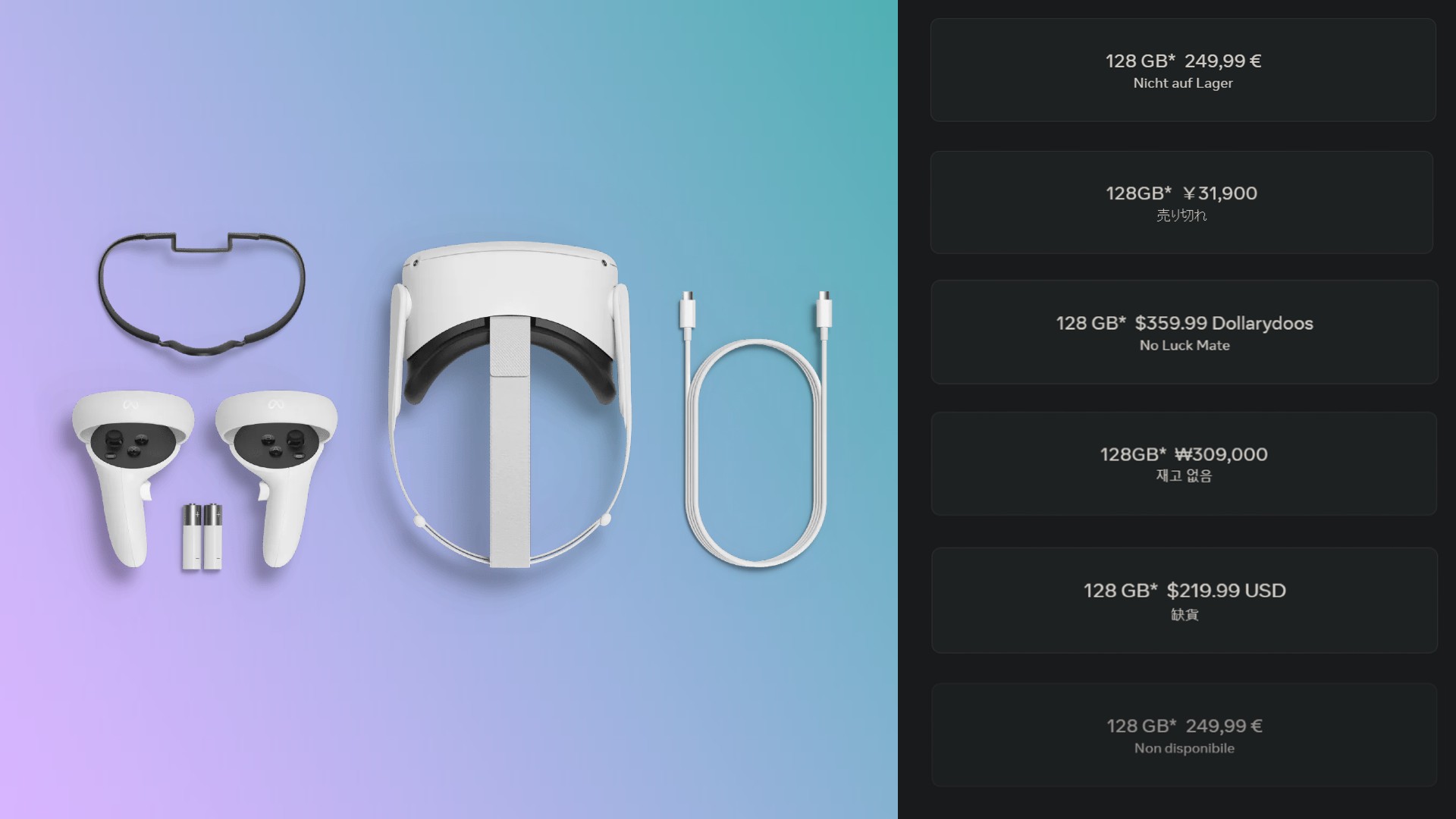 Quest 2 Goes out of Stock at Meta Store as Rumors Point to Next 